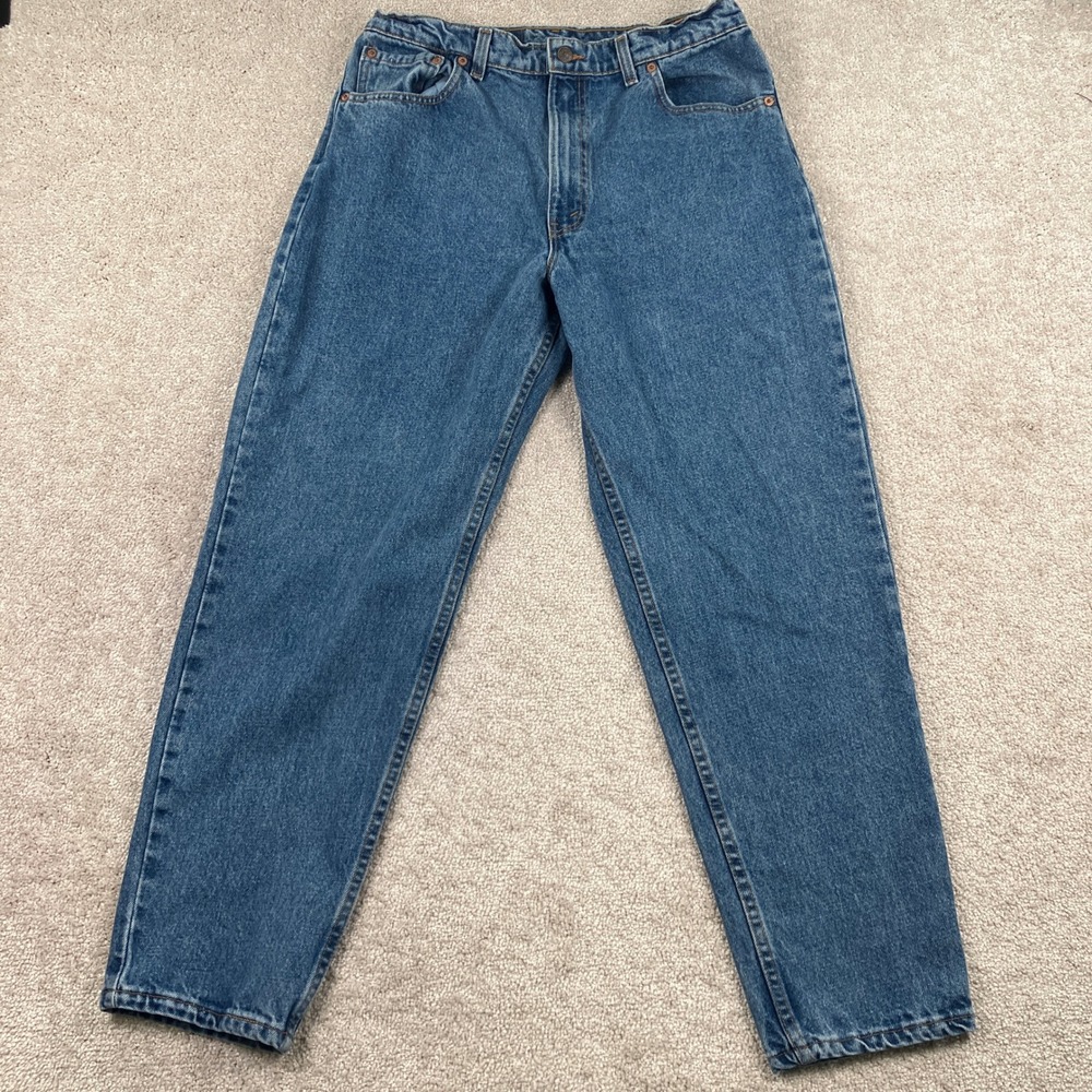 Vintage Levi Mens 36x30 (Fit 32x30) 550 Relaxed Tapered Jeans Blue Made USA 90's - Picture 2 of 10